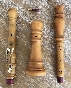 Vintage German two keyed Baroque Oboe by MOECK after Thomas Stanesby 415Hz.