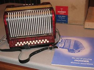 50's Hohner HA-1600 Corso Diatonic A/D Accordion • NEW Original Condition