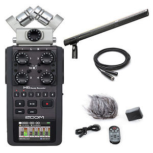 Zoom H6 Six-Track Portable Recorder with Audio-Technica AT8035 Shotgun Condenser