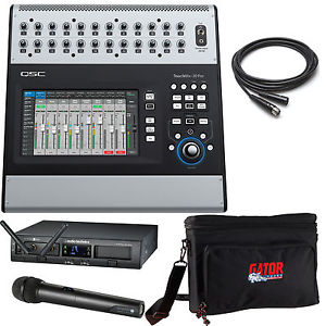 QSC Touchmix 30 Pro Digital Mixer with Audio-Technica System 10 Pro Wireless Mic