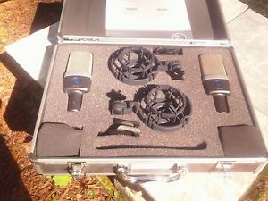 Matched Stereo Pair AKG C214 Condensor Microphones