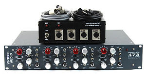 Vintech Audio 473 4-Channel Microphone Preamp Mic Pre/EQ w/PSU