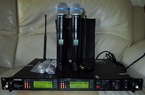 SHURE UR4D-L3 UR2-L3 638-698 MHz BETA58A WIRELESS HANDHELD MICROPHONE & RECEIVER