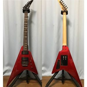 Excellent! KRAMER Vanguard Randy V Guitar Red w/Hardcase