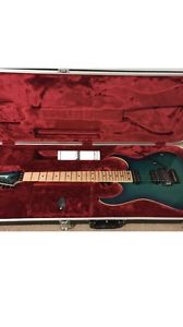 Ibanez RG652AHM Prestige Electric Guitar (with Case), Nebula Green Burst (Mint)