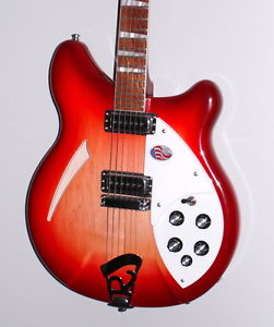 New, Unplayed 2015 Rickenbacker 360-6 Fireglo 6 string Electric Guitar In Case.
