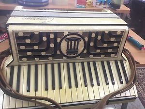 Vintage Scandalli Camerano Accordion 1930's, Mother of Pear finish,