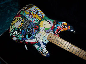 Pablo Picasso Fender Stratocaster Strat USA American vintage guitar painting wow