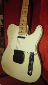 Vintage 1973 Fender Telecaster Electric Guitar Blonde Light Weight Original Case