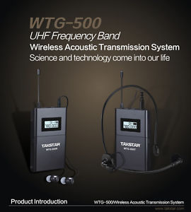 UHF Wireless Acoustic Transmission / Tour Guide System 6 Channel to Choice