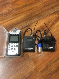 ZOOM H4n Handy Portable Recorder H4nSP Digital Audio Linear & Sennheiser Ew100