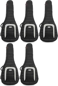 MONO M80 Dreadnought Hybrid Gig Bag - Jet Black (5-pack) Value Bundle