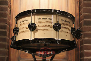 DW "The Black Page" 6.5x14 Terry Bozzio Icon Limited Edition Snare Drum - New!