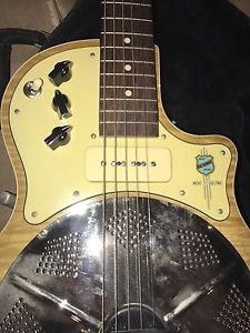 WOW National Guitar Reso-Electric Resonator Hot P90 Piezo Blues Rock Country