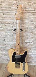 Fender Telecaster mit MOD s, Relic, Custom, Blonde, inkl. Tasche