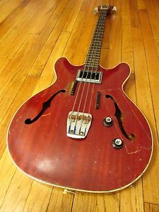 Guild Starfire I Semi-Hollow Bass 1966 Cherry w/ gig bag
