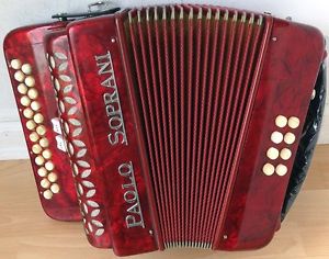 Paolo Soprani Irish Style B/C Accordion/Accordian, Musette, Very Sweet, Excellen
