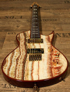 ZERBERUS GUITARS CHRONOS WITH REAL ONYX FANTASTICO STONE TOP UNIQUE MASTERBUILT