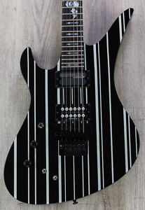 Schecter Synyster Gates Custom-S Left-Handed Guitar, Gloss Black and Silver