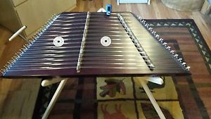 MASTER WORKS Mahogany Wood Ultralight 15/14 Hammered Dulcimer MINT Case+stand/A8