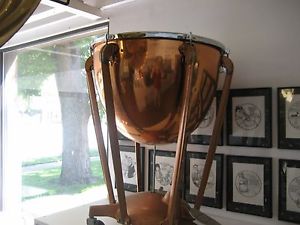 CLEAN SINGLE LUDWIG "SYMPHONY" 23 INCH COPPER TIMPANI, NEW HEADS, NEW GAUGES