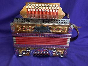 MELODIJA 3 ROW BUTTON BOX Bb Eb AB with HELIKON DEEP BASS REEDS