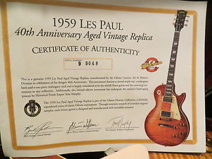 Gibson Custom Les Paul 1959 Historic Reissue 1999  40th Anniversary MURPHY AGED