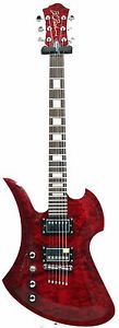 B.C RICHE GAUCHIER CHEF-D'ŒUVRE DE MOCKINBIRD RED DRAGON GUITARE ÉLECTRIQUE