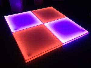 4 pieces  LED dance floor panels multicolor waterproof Rgbw