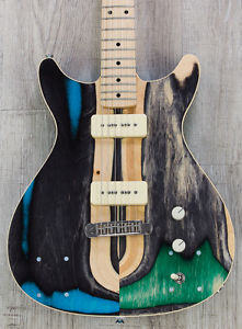Prisma Syndicate Custom Guitar, McNelly P90 Pickups, Maple Board, Mono Bag