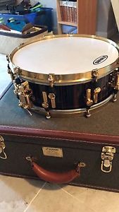 Sonor snare drum 5-star snare african zebra wood 14"x5.5" vertical grains