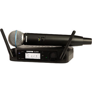 Shure GLX-D Wireless Beta 58 Handheld Microphone System GLXD24/B58 Digital RF