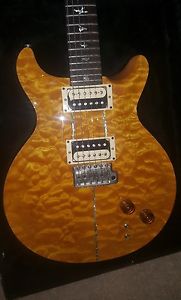 PRS 1996 SANTANA 1 VINTAGE YELLOW QUILT TOP WITH BIRDS AND ORIGINAL CASE