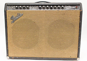 Vintage 1967 Fender Blackface Twin Reverb 2X12 Guitar Combo Tube Amp Amplifier