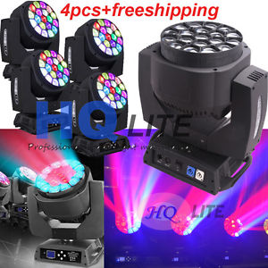 19*15w RGBW 4IN1 led bee eye beam wash zoom moving head dmx dj disco light