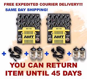 2PCS! AMT Electronics SS-11B (MODERN) + 2 TUBES + Power Supply. TUBE PRE AMP