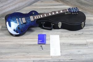 2011 Gibson Les Paul Studio Nashville Flood Limted Edtion Blue Swirl MINTY + OHS
