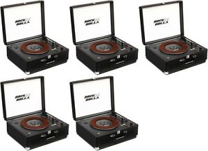 Rock N Rolla XL Briefcase Turntable - Black (5-pack) Value Bundle