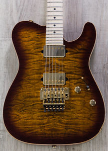 Suhr Modern T Custom Shop Guitar, Quilt Maple Top, Bengal Burst, Aldrich Pickups
