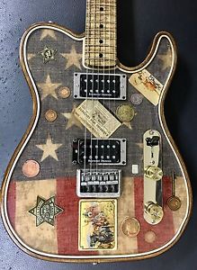 WALLA WALLA GUITAR COMPANY - T-TOP "AMERICAN FLAG OVERLAND" GUITAR