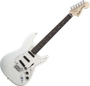 SQUIER BY FENDER DELUXE HOT RAILS STRAT RW OLYMPIC WHITE ELECTRIC GUITAR