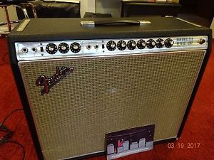 Vintage Fender Silverface Bandmaster Reverb 15" JBL Drip Edge Combo Amp, 1969