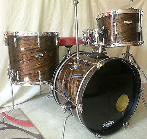 Vintage Olympic by Premier Drum Kit//Mahogany Duroplastic//70's//Ex Cond//L@@@@K