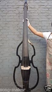 New 3/4 Electric Upright Double Bass good Finish Silent Greate Sound  5 String