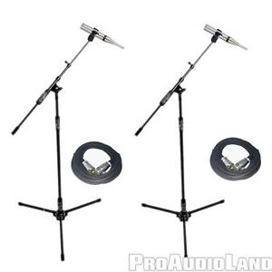 EarthWorks M23 Omni-Dir Mic pair w/2 FREE Goby Mic Stands w/Boom,2 FREE XLR