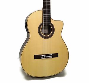 Cordoba GK Studio Negra Flamenco Nylon String Acoustic-Electric Guitar + Gig Bag