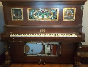 Stafford Nickelodeon player piano bass drum accordian cymbal and tamborine