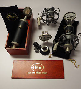 Blue Baby Bottle microphone pair! sequential serial numbers. Brand new condition