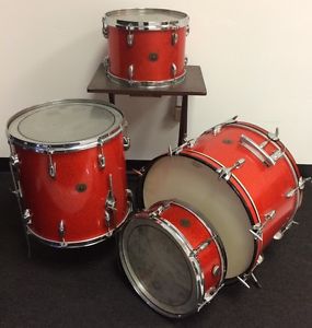 Vintage Gretsch Drum Set - "Tangerine Sparkle" - Made in USA