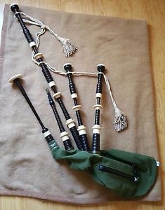 RG Hardie African Blackwood bagpipes, full size